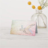 Zee schildpad bruiloft escort of plaats kaarten (Achterkant)