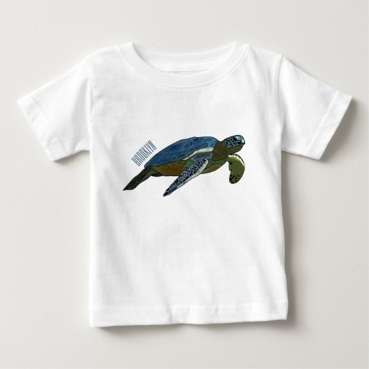 Zee schildpad cartoon (Voorkant)