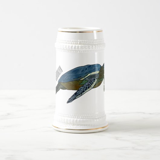 Zee schildpad cartoon bierpul (Center)