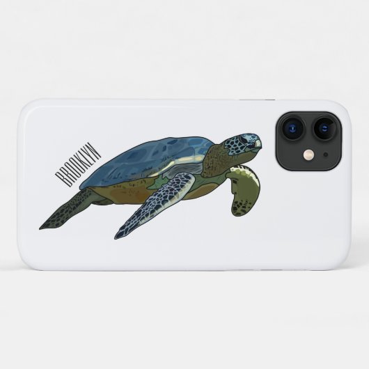 Zee schildpad cartoon Case-Mate iPhone case (Achterkant (horizontaal))