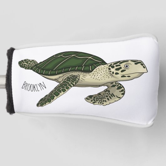 Zee schildpad cartoon golfheadcover (Voorkant)