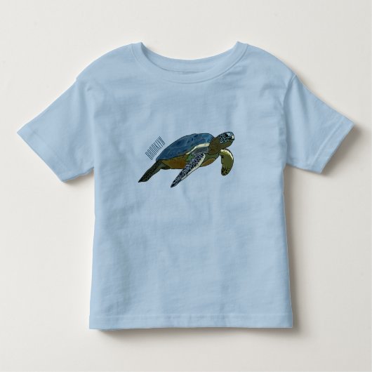 Zee schildpad cartoon kinder shirts (Voorkant)
