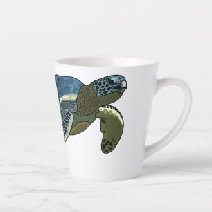 Zee schildpad cartoon latte mok