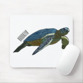 Zee schildpad cartoon muismat (Met muis)