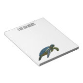 Zee schildpad cartoon notitieblok (Schuin)