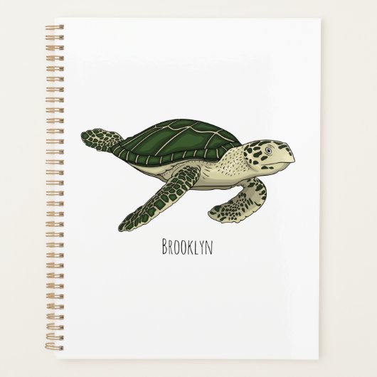 Zee schildpad cartoon planner (Voorkant)