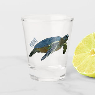 Zee schildpad cartoon shot glas