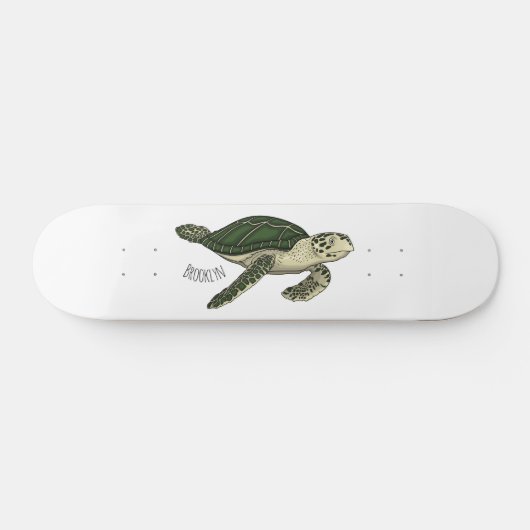Zee schildpad cartoon skateboard (Horizontaal)