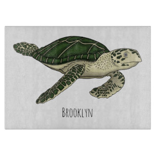 Zee schildpad cartoon snijplank