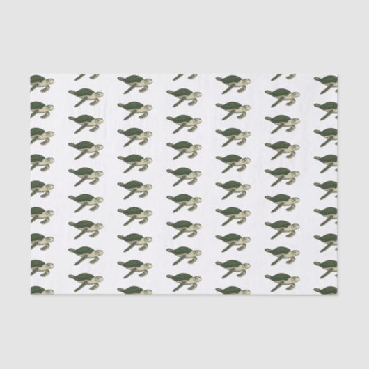 Zee schildpad cartoon tissuepapier (Voorkant)