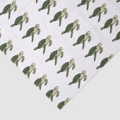 Zee schildpad cartoon tissuepapier (Detail)