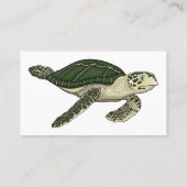 Zee schildpad cartoon visitekaartje (Achterkant)