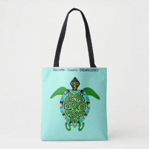 Zee SCHILDPAD - Dierenvriend - Natuur - Aqua Draagtas