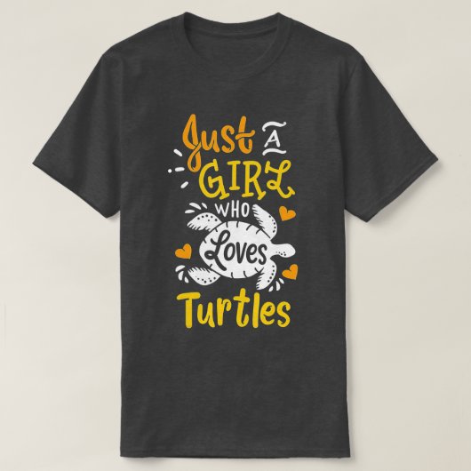 Zee schildpad een meisje dat van Turtles houdt...  T-shirt (Design voorkant)