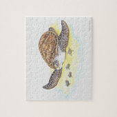 Zee schildpad en baby's legpuzzel (Verticaal)