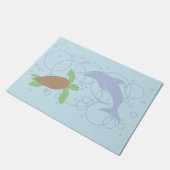 Zee schildpad en dolfijn deurmat (Schuin)