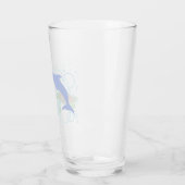 Zee schildpad en dolfijn glas (Links)