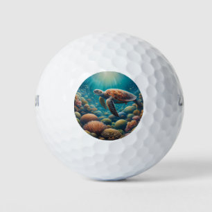 Zee Schildpad en Koraal Golfballen