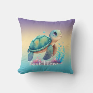 Zee schildpad gepersonaliseerd met kussen
