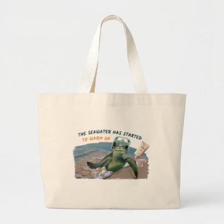 Zee-schildpad Grote Tote Bag