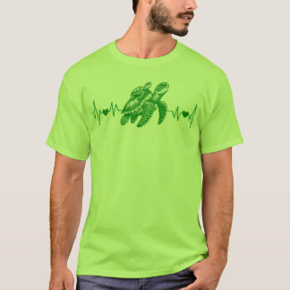 zee schildpad hartslag, oceaan loverst-shirt merch t-shirt