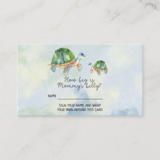 Zee schildpad - Hoe groot is mama's buik? Informatiekaartje (Voorkant)