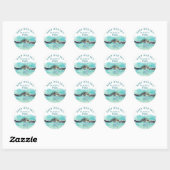 Zee schildpad HOUD ONZE ZEE PLASTIC FREE Conservat Ronde Sticker (Vel)
