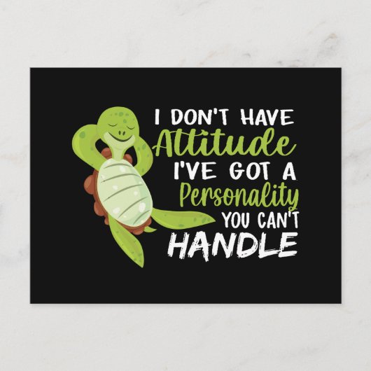 Zee schildpad Ik heb geen standschildpadovers Briefkaart (Voorkant)