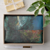 Zee Schildpad in de blauwe oceaan en het mariene l Tissuepapier (Geschenk)