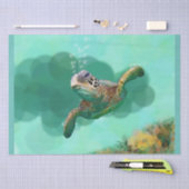 Zee schildpad in knuppels Papierbladen dik medium Tissuepapier (Craft)