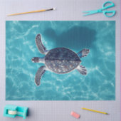 Zee Schildpad in Mooie Blauw Water Decoupage Tissuepapier (Craft)
