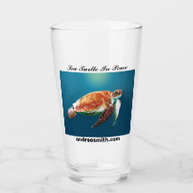 Zee schildpad in vrede - Drink glas