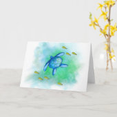 Zee schildpad Kaart (Gele Bloem)