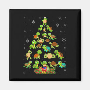 Zee Schildpad Kerstboom Matching Familie Xmas Tre Magneet