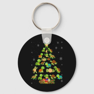 Zee Schildpad Kerstboom Matching Familie Xmas Tre Sleutelhanger