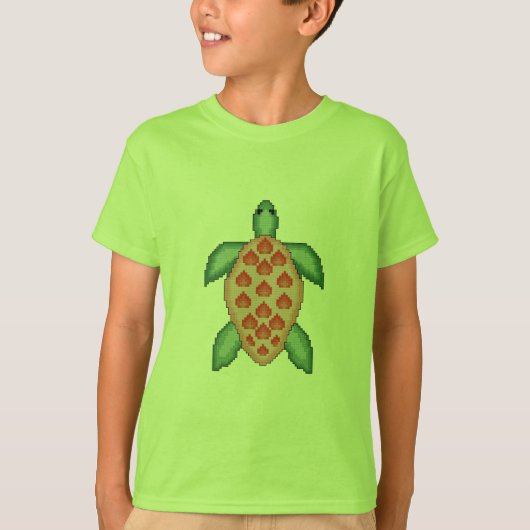 Zee schildpad kruisje t-shirt (Voorkant)