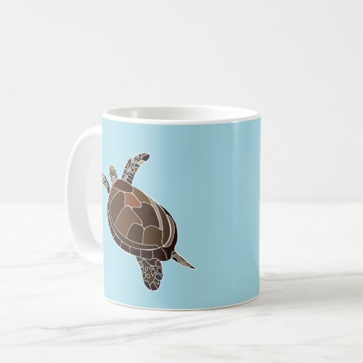 Zee Schildpad Kustleven Koffiemok (Voorkant links)