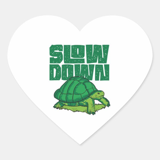 Zee schildpad langzamer hart sticker (Voorkant)