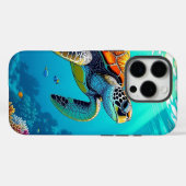Zee Schildpad Levendige Oceaan Illustratie Case-Mate iPhone Case (Achterkant (horizontaal))