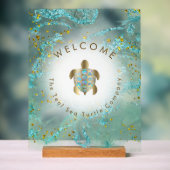 zee schildpad logo design welkom acryl bord (Neutraal)