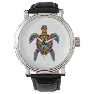 Zee Schildpad Mandala Zee Oceaan Dier Kunstwerk Bo Horloge