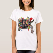 Zee schildpad met kerstfeest t-shirt (Voorkant)