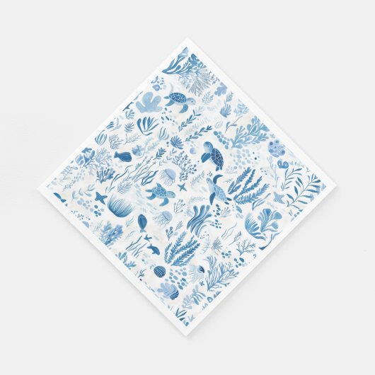 Zee Schildpad Ocean Adventure Papier servet (Hoek)