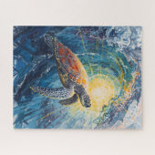 Zee Schildpad Odyssee Legpuzzel (Horizontaal)