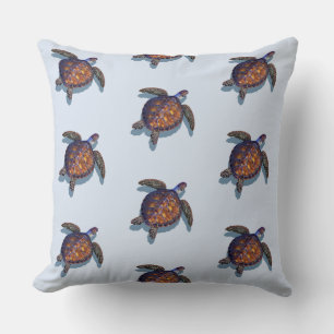 Zee schildpad omkeerbaar kussen