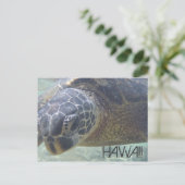 Zee Schildpad onder water briefkaart (Staand voorkant)