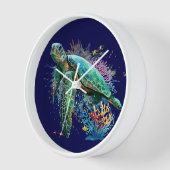 Zee schildpad onderwater waterverf Stijl (Hoek)