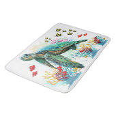 Zee schildpad onderwater waterverf Stijl Badmat (Gekanteld)