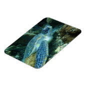 Zee Schildpad op de zeebodem Foto Magneet (Linkerzijde)