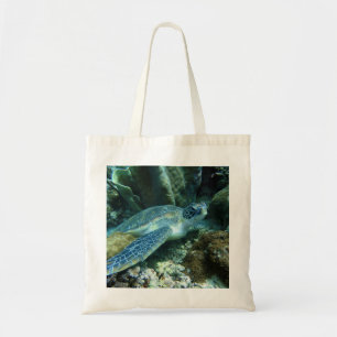 Zee Schildpad op de zeebodem Foto Tote Bag